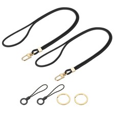 2Pcs Neck Lanyard, Cute Key Lanyards for Women Men Black