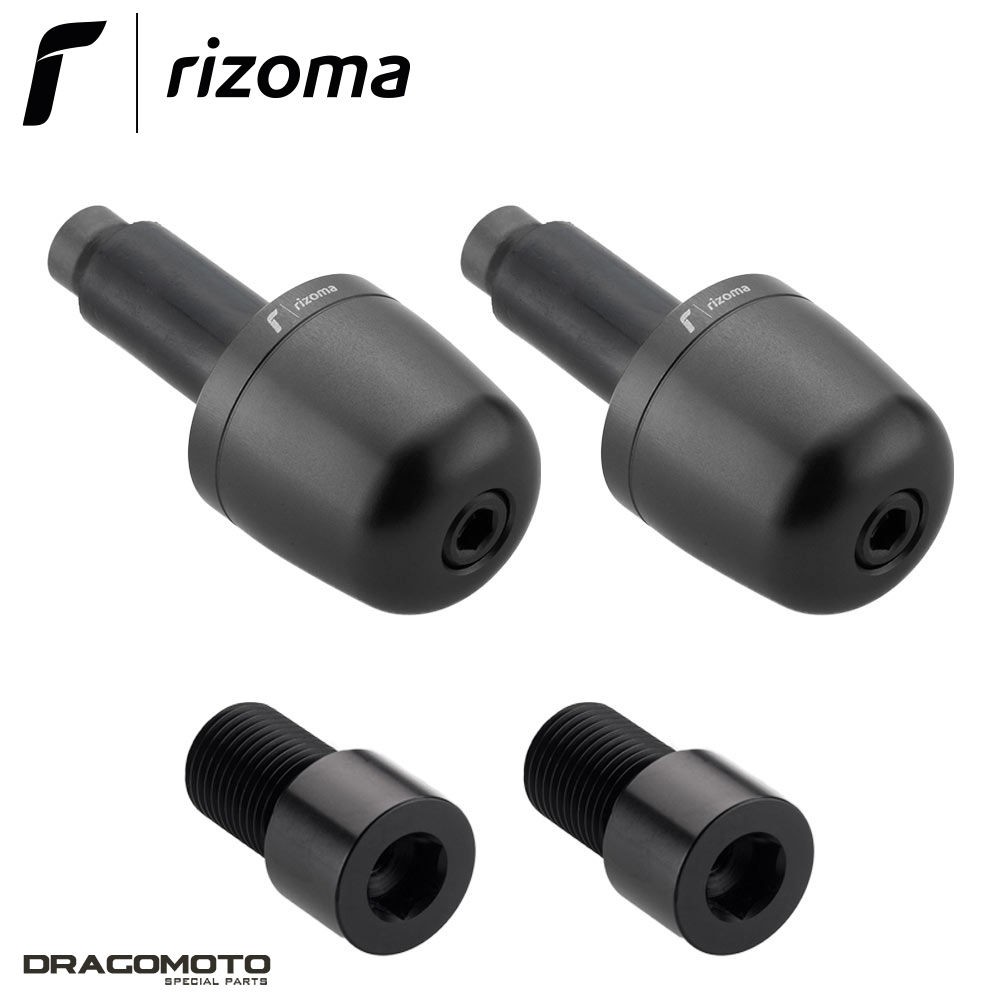 Embout de guidon Rizoma MA301B noir pour moto Yamaha MT-07 2014-2016