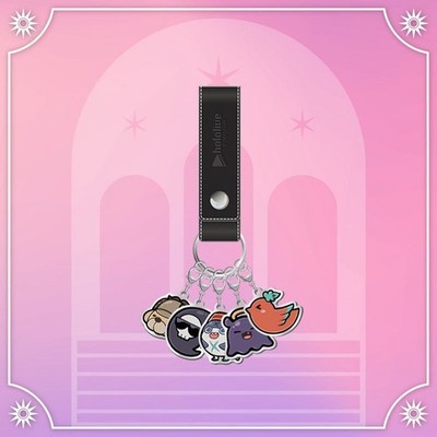 Hololive EN Myth Half Year Anniversary Penta Keychain - Gawr Gura, Mori Calliope