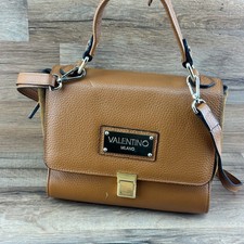 Borsa VALENTINO by Mario Autentica Manico Superiore Piccola Pelle Ciottolata Nera...