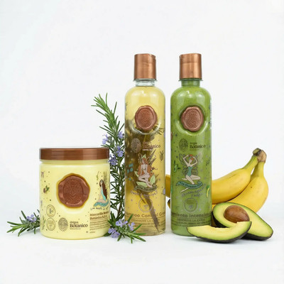Origen Botánico Shampoo Romero, Tratamiento Plex & Mascarilla SOS | 3-Piece Set