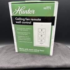 Hunter 99771 Universal Ceiling Fan Wall Control Remote Switch Receiver - NOB