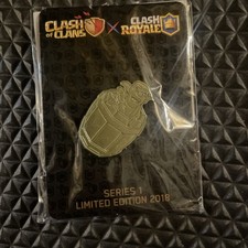 Clash Royale Raro GOLDEN GOBLIN BARREL Serie 1 PIN SELLADO EDICIÓN LIMITADA 2018
