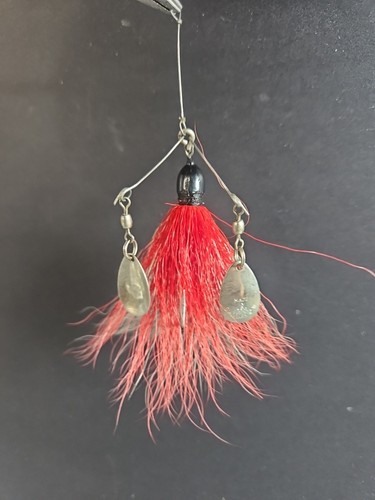 Spinners Shannon Twin Spinners de Colección Raros • Rojo Blanco Bucktail EE. UU. GUC F1 - Imagen 2 de 11