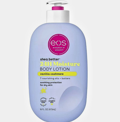 eos Shea Better Body Lotion Vanilla Cashmere, 24-Hour Moisture Skin Care, Lightw