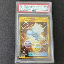 2019 POKEMON SUN & MOON UNIFIED MINDS SECRET RARE #254 FULL ART/TAG SWITCH PSA 9 on eBay