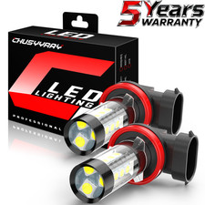 LED Fog Light Bulbs H8 H9 H11 FogLight Bulb 6000K White High Power 160W Lamps
