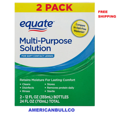 Equate Multi-Purpose Contact Lens Solution, Twin Pack 12 fl oz (2 Count)