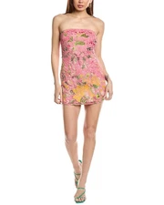 Hemant & Nandita Lace Mini Dress Women's Pink S