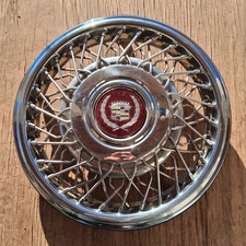 Cadillac Deville Seville Eldorado Wire Type Hubcap 1989-1993 Part 25558104 04
