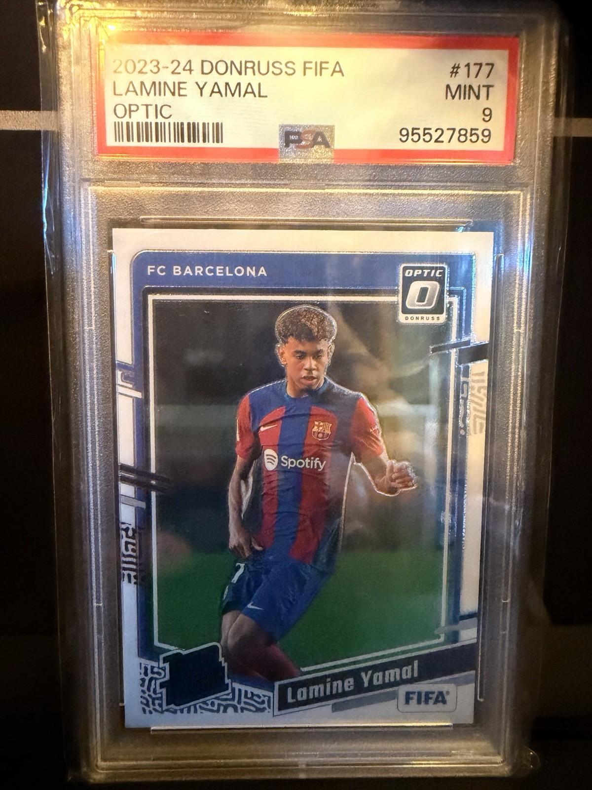 Panini 2023-24 Donruss FIFA Optic Rated Rookie Lamine Yamal #177 PSA 9