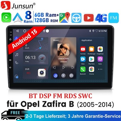 Autoradio DAB+ Carplay Android 15 GPS NAVI Für Opel Zafira B 2005-2014 BT RDS FM