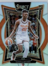 2025 Panini Select WNBA #52 Saniya Rivers Silver Prizm