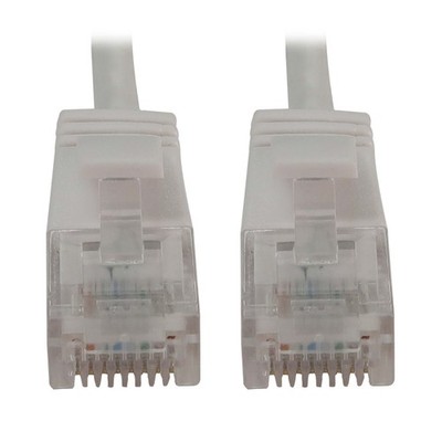 EATON N261-S07-WH Cat6a 10G Ethernet Cable, Snagless Molded Slim UTP Network