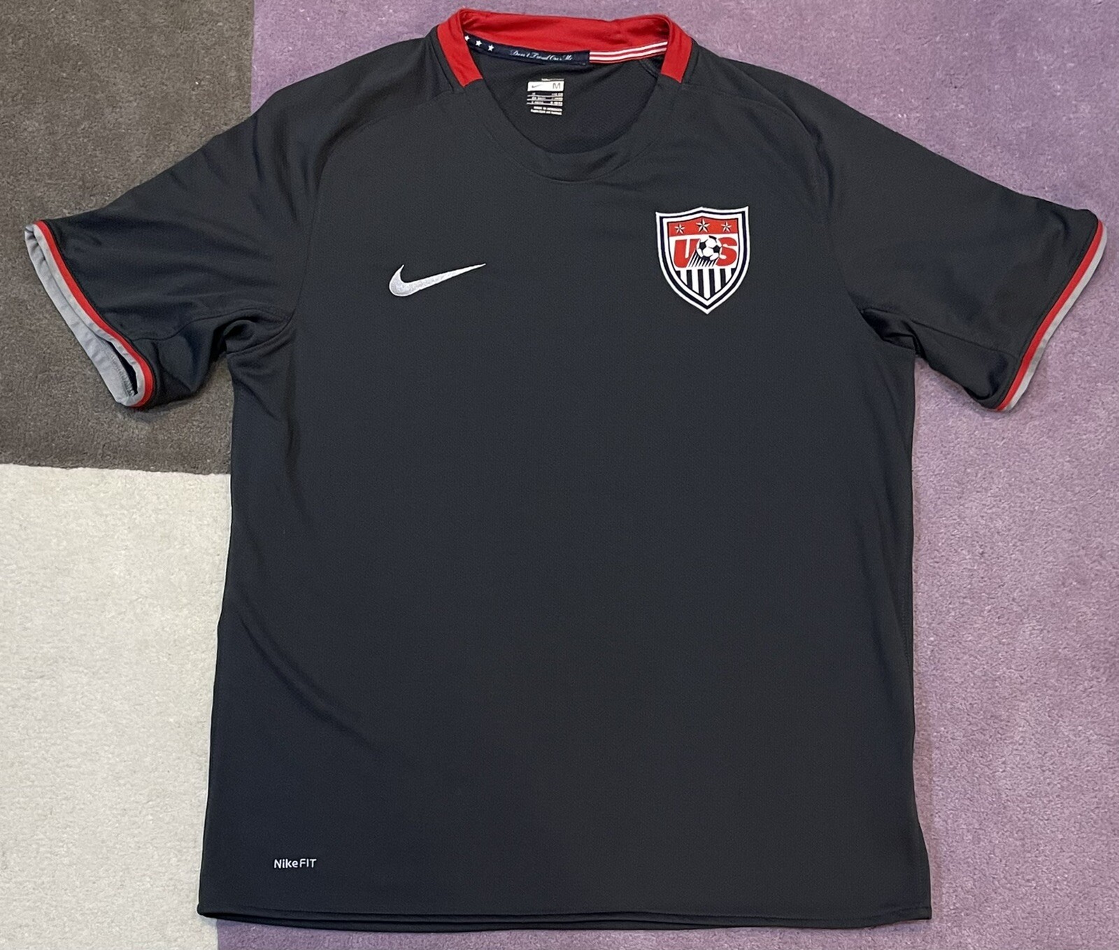 Nike USA Soccer Jersey #8 Drugan USMNT 2008/2009 Away size Mens MEDIUM Free Ship