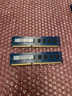 Lot of 2 Nanya 4GB 2Rx8 PC3-12800U | NT4GC64B8HG0NF-DI (8GB Total)
