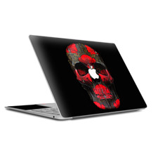 Skin Decal Wrap for MacBook Air Retina 13 Inch - Dark Flowers Skull Art