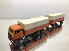 NACORAL VOLVO F88 F89 TRUCK + DRAWBAR TRAILER -ORANGE 1:50- FAIR - V90