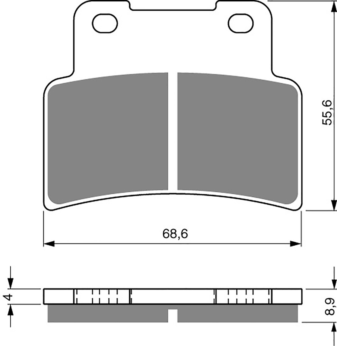 Front & Rear Brake Pads For Yamaha YZF-R 125 A Radical Mount ABS (2014-2018) | Goldfren