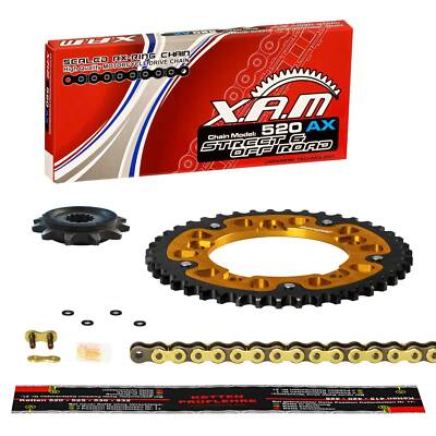 Kettensatz Kawasaki ER-6n (ER650E) 13-16, XAM EXTRA verstärkt GOLD, Stealth G