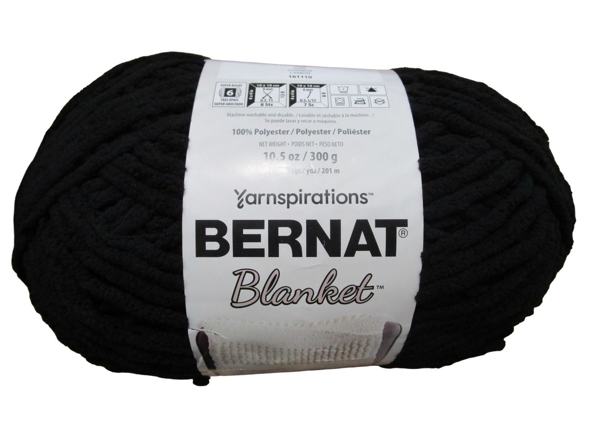 Bernat Yarnspirations Blanket oz 220 yds Coal 161110 New