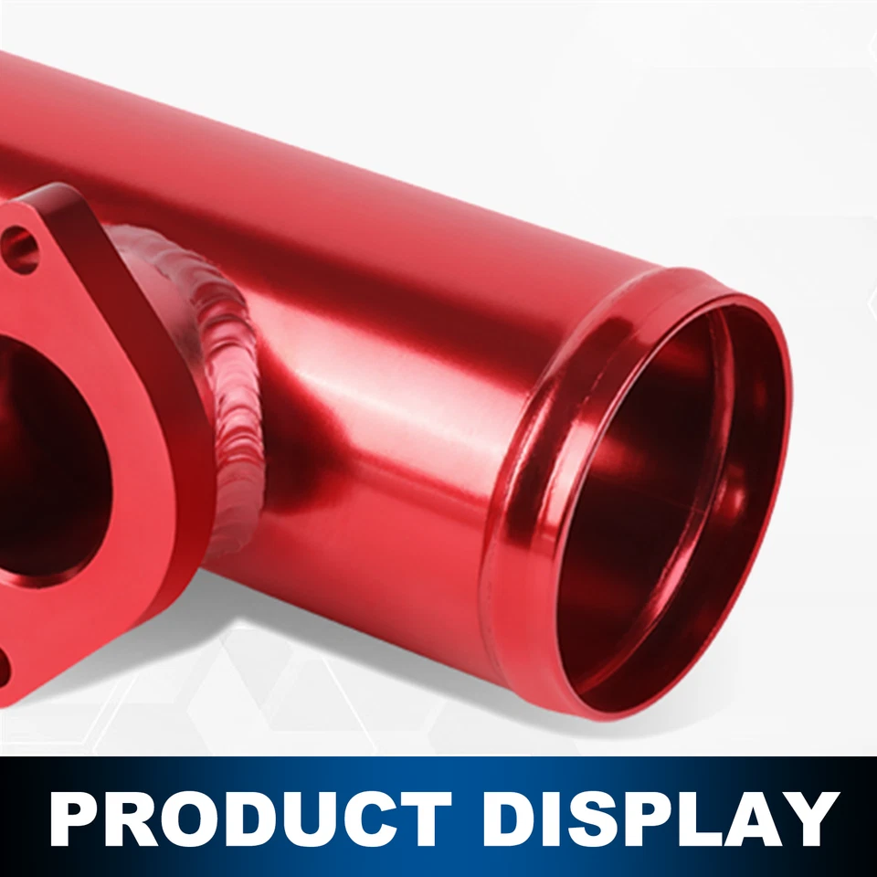 RED DUAL TYPE S/RS 2.5" ALUMINUM TURBO BLOW OFF VALVE FLANGE PIPPING ADAPTOR - Image 3 of 4