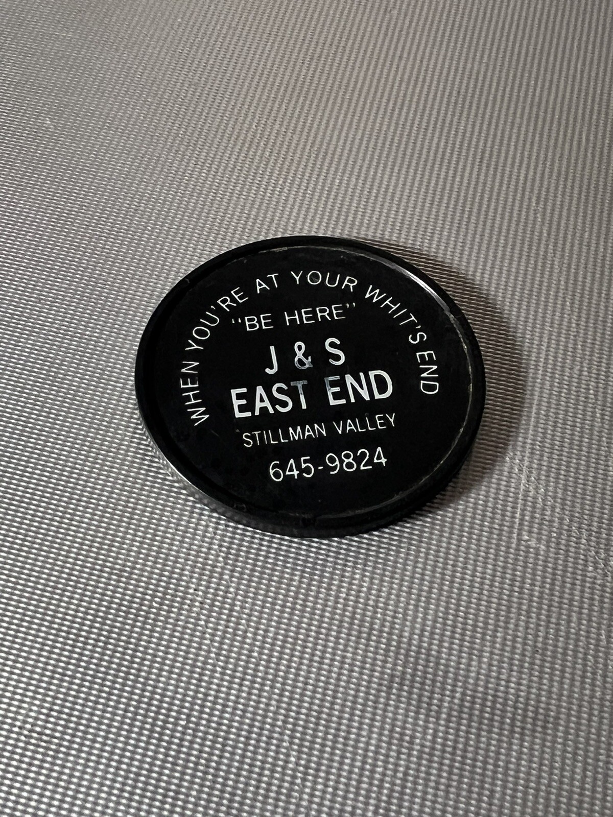 vintage STILLMAN VALLEY IL J & S EAST END RACK BAR TAVERN PUB TOKEN