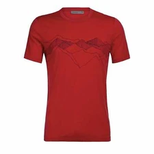 Icebreaker Tech Lite SS Crew Peak Patterns Top (M) Rocket 415160299650