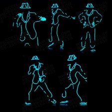 LED Neon EL Wire Tube Costumes Luminous Clothes Dancing DJ Stage Performance
