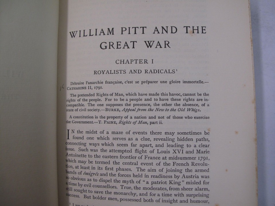 Great Britain US Military History William Pitt The Younger Jacobins