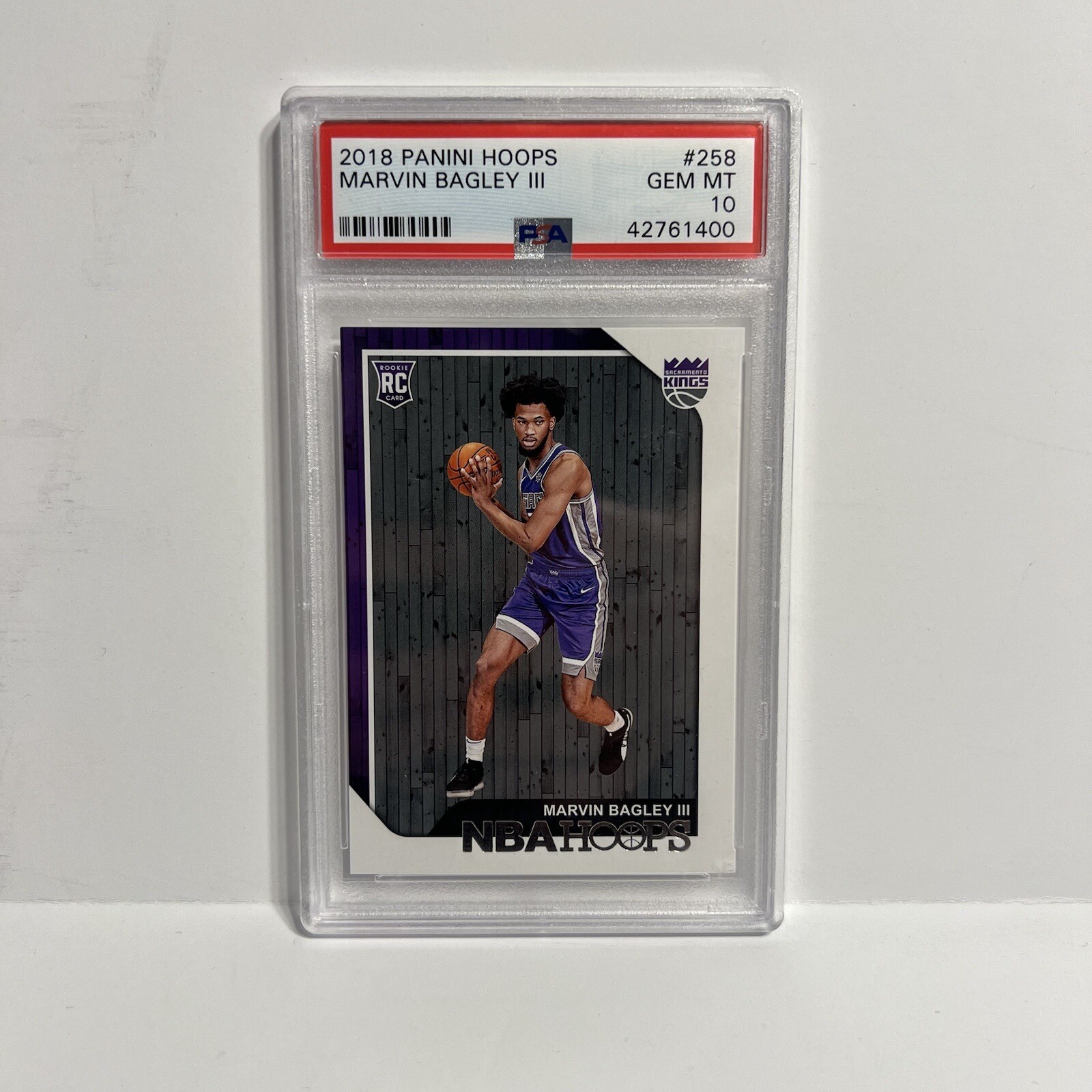 2018-19 Panini Hoops Base #258 Marvin Bagley III RC Rookie PSA 10 GEM MINT