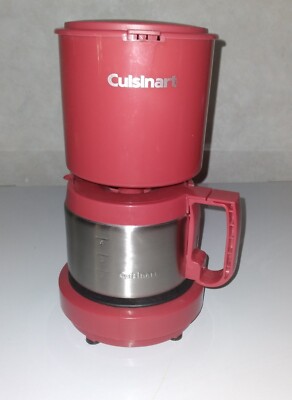 Cuisinart Cup Drip Coffee Maker Red Stainless Steel Carafe Model