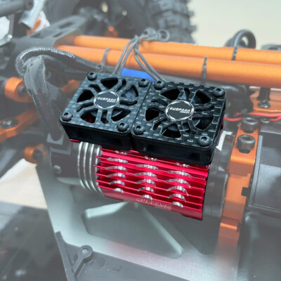 Surpass Hobby Aluminum Double Cooling Fan for 40/42MM 1/8 RC Car Brushless Motor