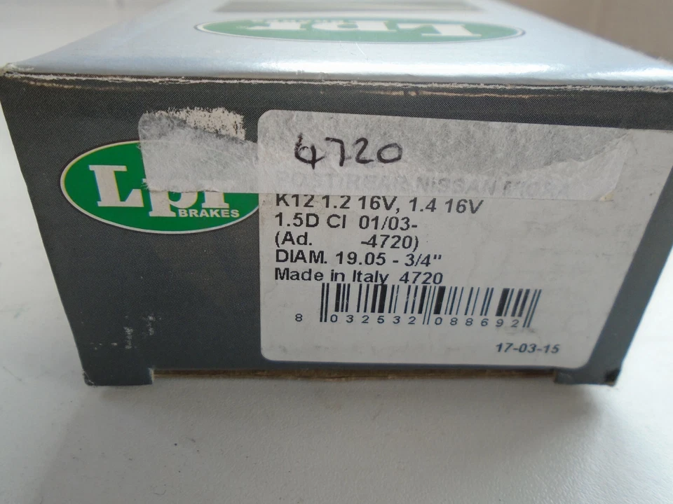 LPR Rear Wheel Cylinder 4720 fits Nissan Micra 02- Note 06-13 Tida 07-12 — 第 2/3 张图片