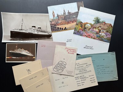 1937 Cunard White Star M.V. Georgic Travel Maritime Ephemera