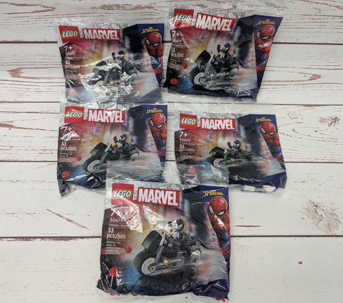 5 Lego Marvel Venom Street Bike 30679 Poly Bag Set New Factory Sealed 2024 - 第 1/3 張圖片