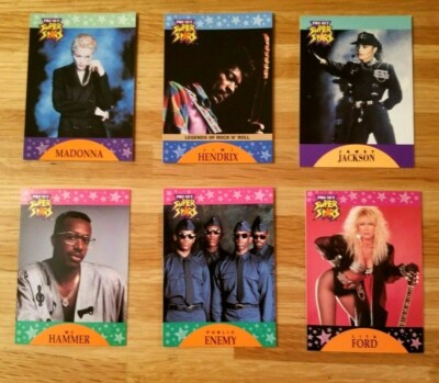 1991 Pro Set Music Cards (6) Card Promo Set COMPLETE NM+ Condition