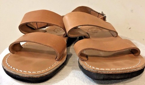 Womens Hand Made Jersalem Sandals Ankle Strap Sz. EUR 40/US 9.5 Tan - Picture 4 of 12