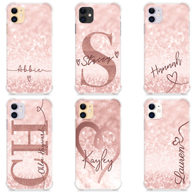 Personalisierte Handyhülle Name für iPhone 11 13 Pro Max Xr 8 14 Stoßfest Cover