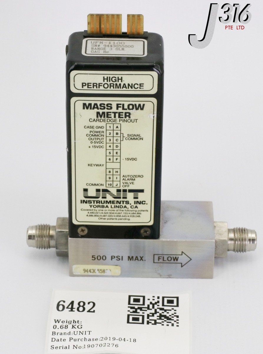 6482 UNIT MFC,MASS FLOW CONTROLLER,HE, 3 SLM UFM-1100 | eBay