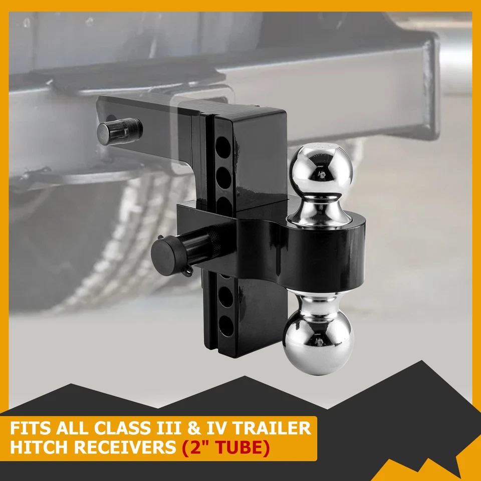 2'' Receiver 6'' Drop Hitch Ball Mount For Chevy Silverado GMC Sierra 1500 2500 - Image 2 of 4