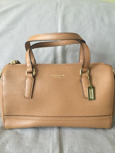Coach Mini Satchel Safiano Leather Toffee 49392 - Picture 5 of 7