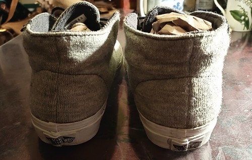 Vans Off The Wall Mid Top Shoes Mens Size 6.5 Womens Size 8 Gray - Picture 5 of 6