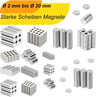 Neodym Magnete nach Wahl - Größe und Stückzahl wählbar - Starke Super Magnete