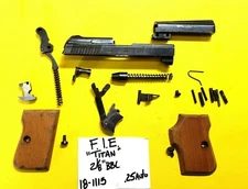 FIE EXCAM TITAN BLUED 25 CAL BLUED SLIDE BARREL WOOD GRIPS PARTS #18-1115
