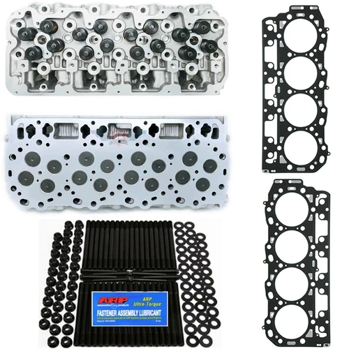 New Cylinder Heads w/ ARP Studs & Head Gaskets - Fits LBZ 06-07 GM Duramax 6.6L