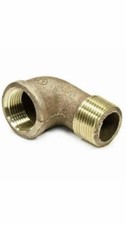 3/4" Brass Street 90 degree elbow Lead Free Male x Female Threaded IPS