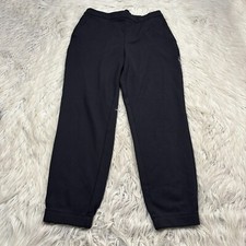 Uniqlo Women's M Black Pull on Tapered Leg Knit Trouser Pants Stretch