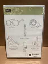 Stampin' Up Making A Point Glasses, Lipstick, Ear Buds, High Heal Shoe New