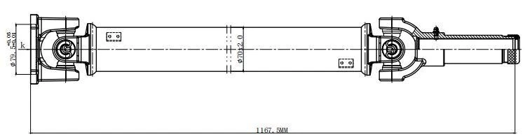 Driveshaft For 1994-2003 Chevrolet S10 LS Extended Cab Pickup 2-Door/3-Door 4.3L - Image 2 of 4